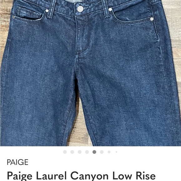 Paige Laurel Canyon Low Rise Bootcut Jeans Sz 30/10 30x34 Staple Y2K 90s Western - Picture 5 of 9